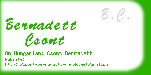 bernadett csont business card